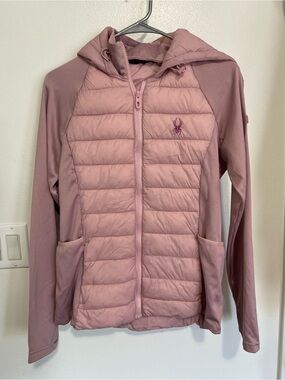 Spyder Women's Dusty Rose Quilted Hooded Jacket